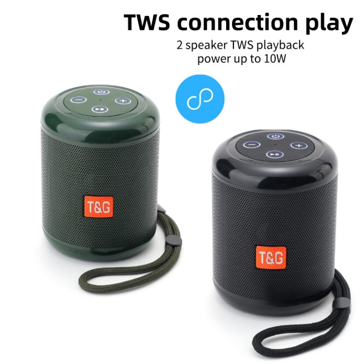 T&G TG519 TWS HiFi Portable Bluetooth Speaker Subwoofer Outdoor Wireless Column Speakers Support TF Card / FM / 3.5mm AUX / U Disk / Hands-free Call(Peacock Blue) - free shipping - PMC Jewellery - Order now!