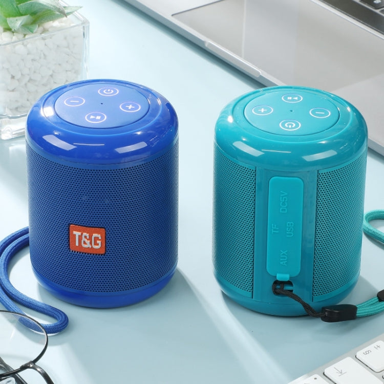 T&G TG519 TWS HiFi Portable Bluetooth Speaker Subwoofer Outdoor Wireless Column Speakers Support TF Card / FM / 3.5mm AUX / U Disk / Hands-free Call(Peacock Blue) - free shipping - PMC Jewellery - Order now!