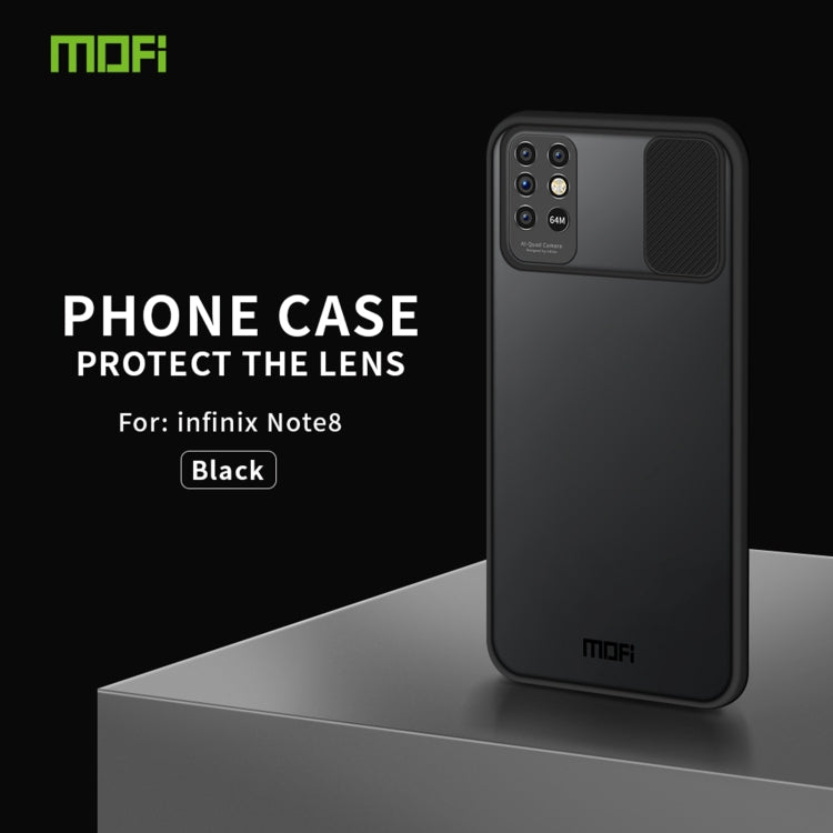 For INFINIX Note8 MOFI Xing Dun Series PC + TPU Anti-peep Waterproof And Anti-drop All-inclusive Protective Shell, Translucent Frosted(Black) - Infinix Cases by MOFI | Online Shopping South Africa | PMC Jewellery