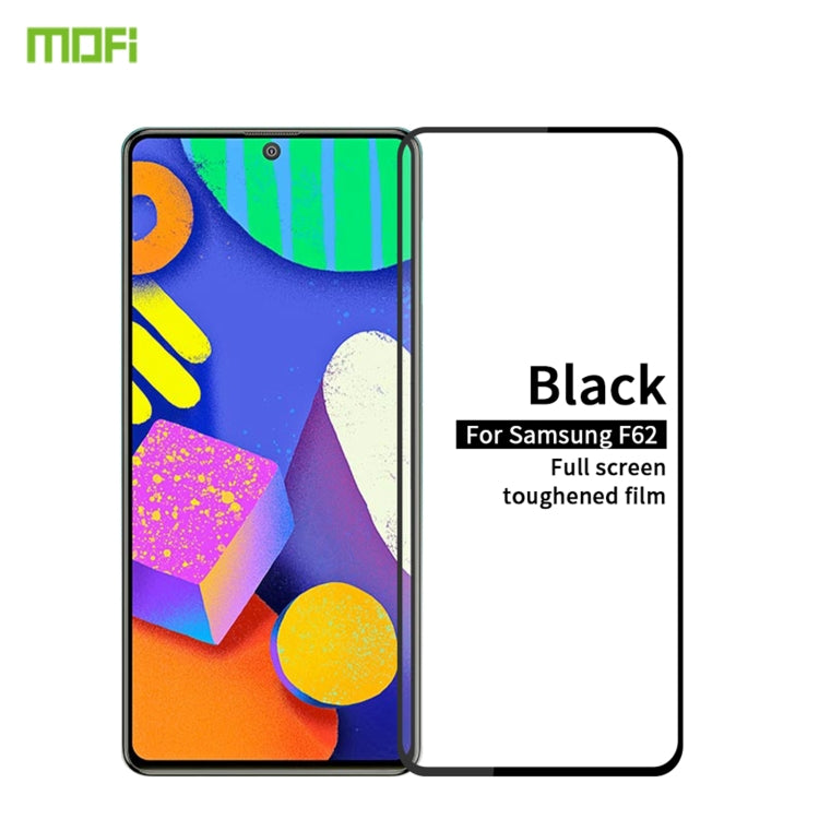 For Samsung Galaxy F62 MOFI 9H 2.5D Full Screen Tempered Glass Film(Black) - Galaxy Tempered Glass by MOFI | Online Shopping South Africa | PMC Jewellery