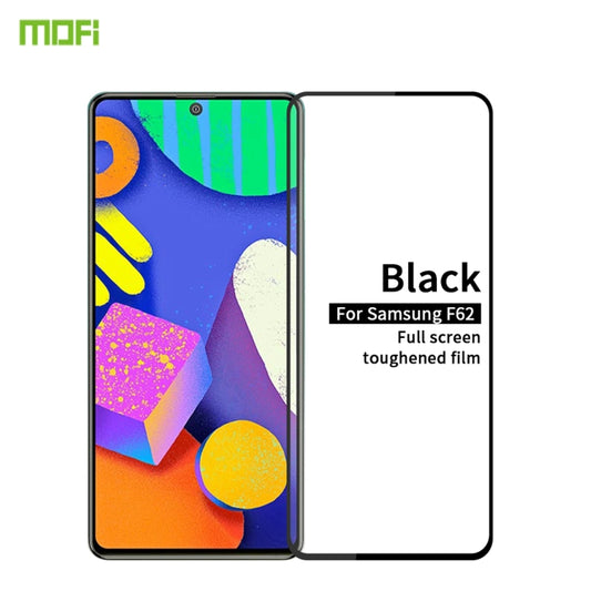 For Samsung Galaxy F62 MOFI 9H 2.5D Full Screen Tempered Glass Film(Black) - Galaxy Tempered Glass by MOFI | Online Shopping South Africa | PMC Jewellery