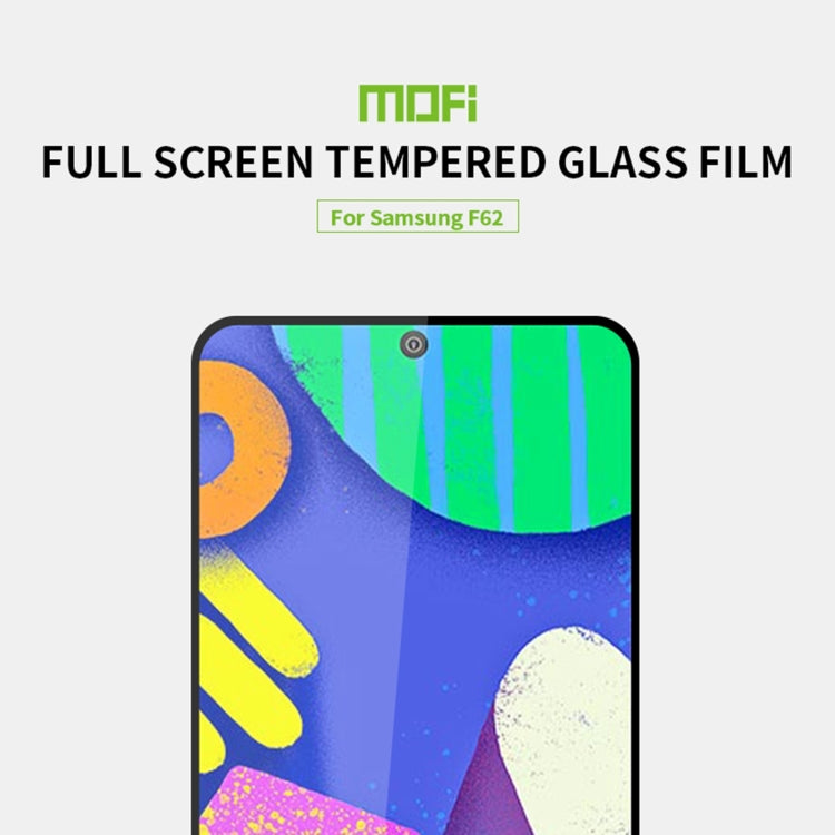 For Samsung Galaxy F62 MOFI 9H 2.5D Full Screen Tempered Glass Film(Black) - Galaxy Tempered Glass by MOFI | Online Shopping South Africa | PMC TechLife | Buy Now Pay Later Mobicred