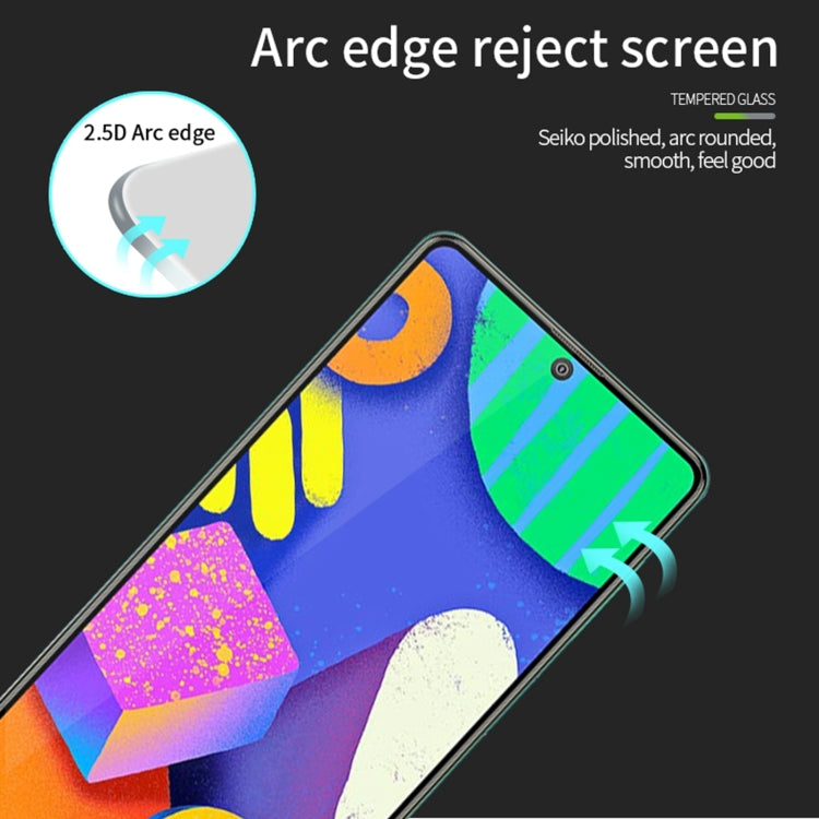 For Samsung Galaxy F62 MOFI 9H 2.5D Full Screen Tempered Glass Film(Black) - Galaxy Tempered Glass by MOFI | Online Shopping South Africa | PMC TechLife | Buy Now Pay Later Mobicred