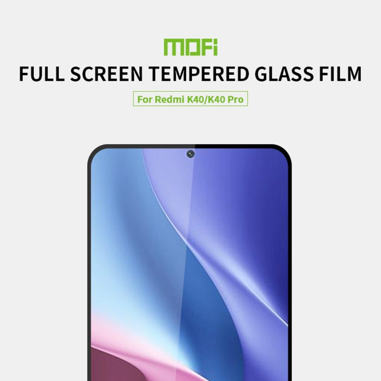 For Xiaomi Redmi K40 / K40 Pro MOFI 9H 2.5D Full Screen Tempered Glass Film(Black) -  by MOFI | Online Shopping South Africa | PMC Jewellery