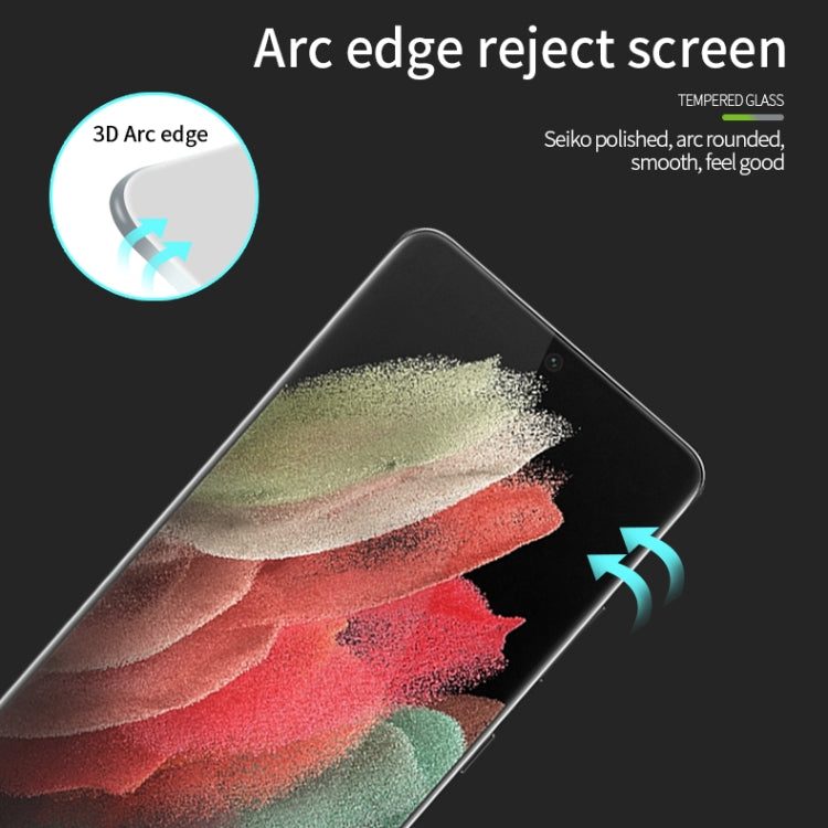For Samsung Galaxy S21 Ultra 5G MOFI 9H 3D Explosion Proof Hot Bending Full Screen Covered Tempered Glass Film(Black) - Galaxy Tempered Glass by MOFI | Online Shopping South Africa | PMC TechLife | Buy Now Pay Later Mobicred