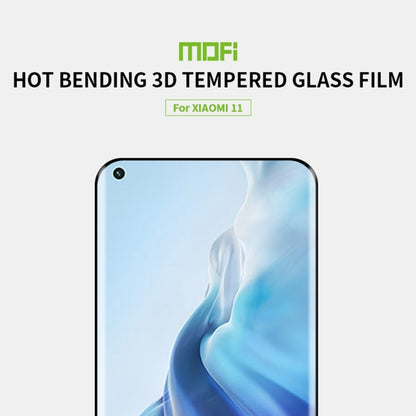 For Xiaomi Mi 11 MOFI 9H 3D Explosion Proof Hot Bending Full Screen Covered Tempered Glass Film(Black) -  by MOFI | Online Shopping South Africa | PMC Jewellery