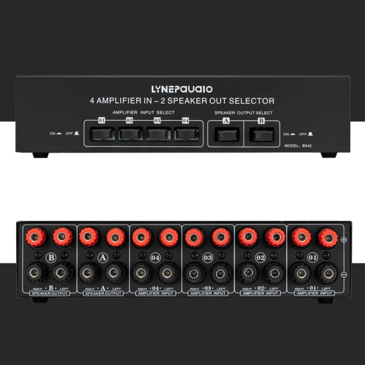 B042 4-in 2-out Power Amplifier Sound Switcher Loudspeaker Switch Distributor, 300W Per Channel Lossless Sound Quality - free shipping - PMC Jewellery - Order now!
