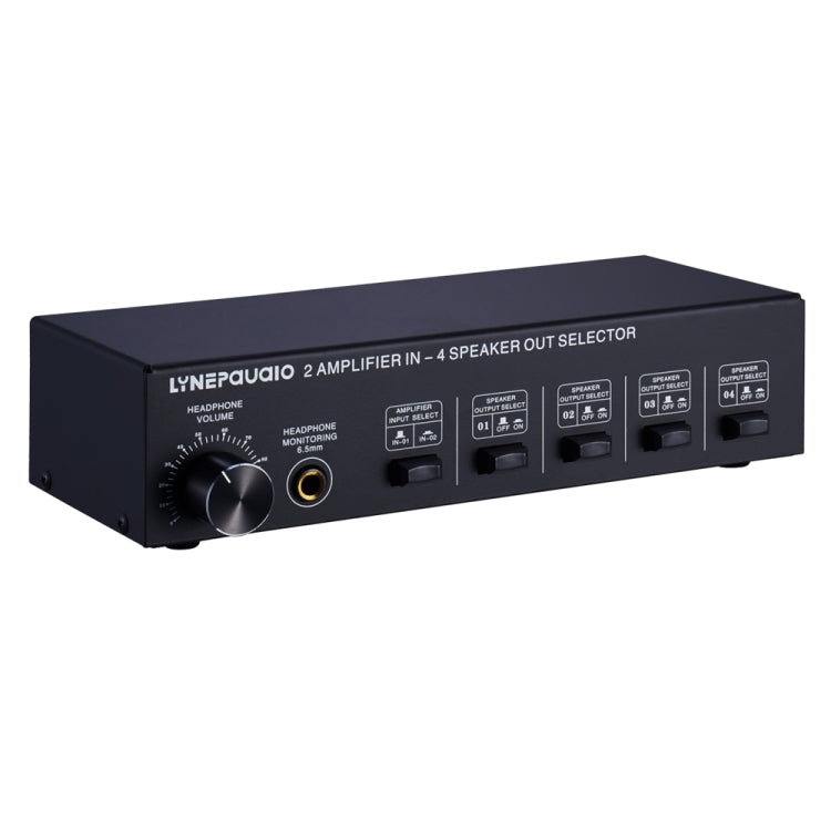 B032 2-in 4-out Power Amplifier Sound Switcher Speaker  Lossless Sound Quality 300W Per Channel Switch Distributor Comparator with Headset Monitoring Function / Audio Input -  by PMC Jewellery | Online Shopping South Africa | PMC Jewellery | Buy Now Pay Later Mobicred