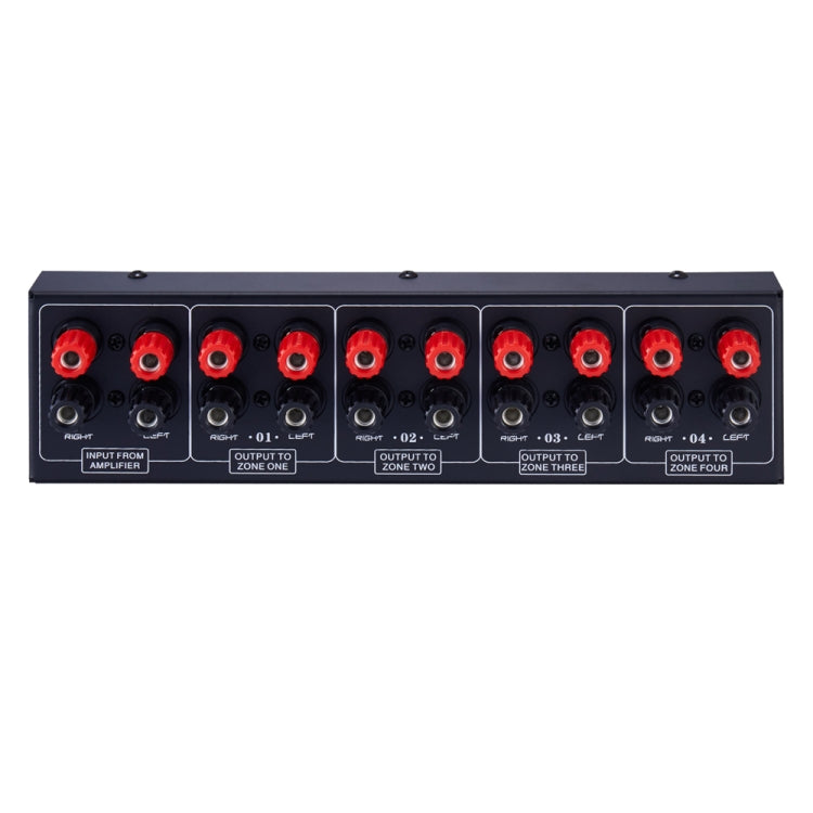 1 In And 4 Out Amplifier Sound Speaker Distributor, 4-Area Sound Source, Signal Distribution Panel, Single Audio Input, 300W Per Channel -  by PMC Jewellery | Online Shopping South Africa | PMC Jewellery | Buy Now Pay Later Mobicred