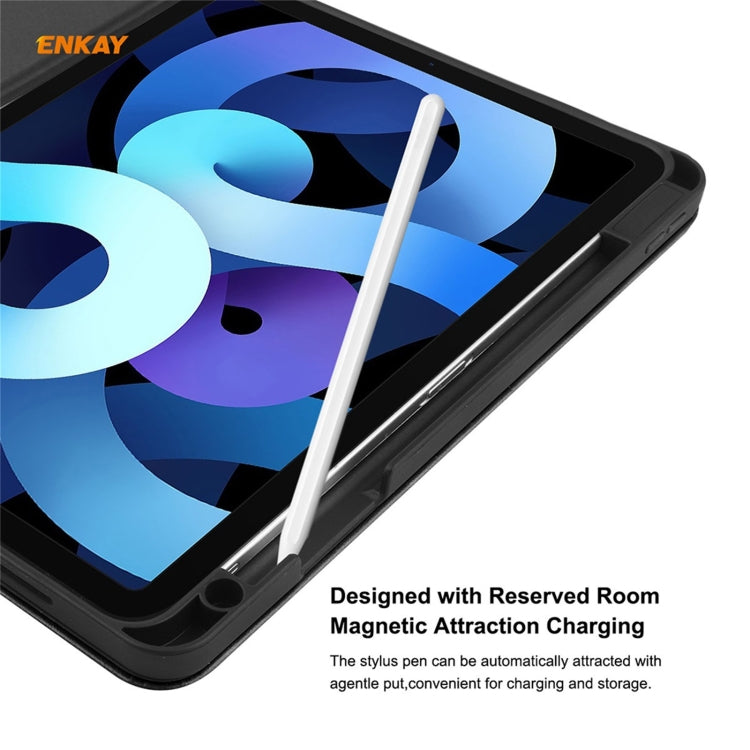 ENKAY ENK-8024 Cow Texture PU Leather + TPU Smart Case with Pen Slot foriPad Air 2022 / 2020 10.9 / iPad Pro 11 (2018)(Dark Blue) - free shipping - PMc TechLife - Order now!