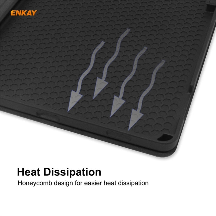 ENKAY ENK-8026 Cow Texture PU Leather + TPU Smart Case with Pen Slot for Samsung Galaxy Tab S8 / Galaxy Tab S7 11.0 T870 / T875(Black) - free shipping - PMc TechLife - Order now!