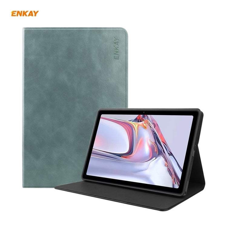 For Samsung Galaxy Tab A7 10.4 T500 / T505 2020 / 2022 ENKAY Cow Texture TPU Leather Smart Case(Green) - free shipping - PMc TechLife - Order now!