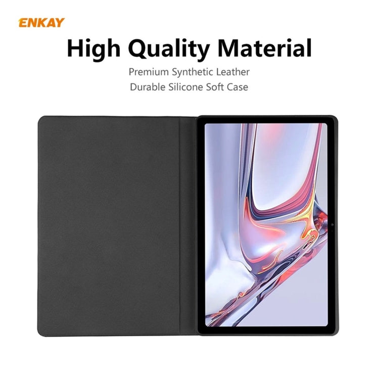 For Samsung Galaxy Tab A7 10.4 T500 / T505 2020 / 2022 ENKAY Cow Texture TPU Leather Smart Case(Black) - free shipping - PMc TechLife - Order now!