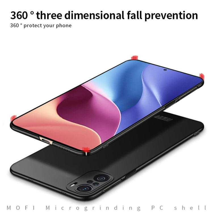 For Xiaomi Redmi K40 / K40 Pro MOFI Frosted PC Ultra-thin Hard Case(Gold) - Xiaomi Cases by MOFI | Online Shopping South Africa | PMC TechLife