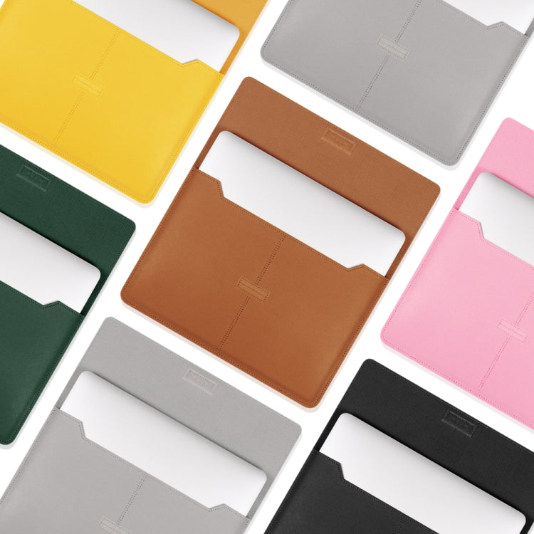 Litchi Pattern PU Leather Waterproof Ultra-thin Protection Liner Bag Briefcase Laptop Carrying Bag for 13-14 inch Laptops(ROSE GOLD) - 13.3 inch by PMC TechLife | Online Shopping South Africa | PMC TechLife | Buy Now Pay Later Mobicred