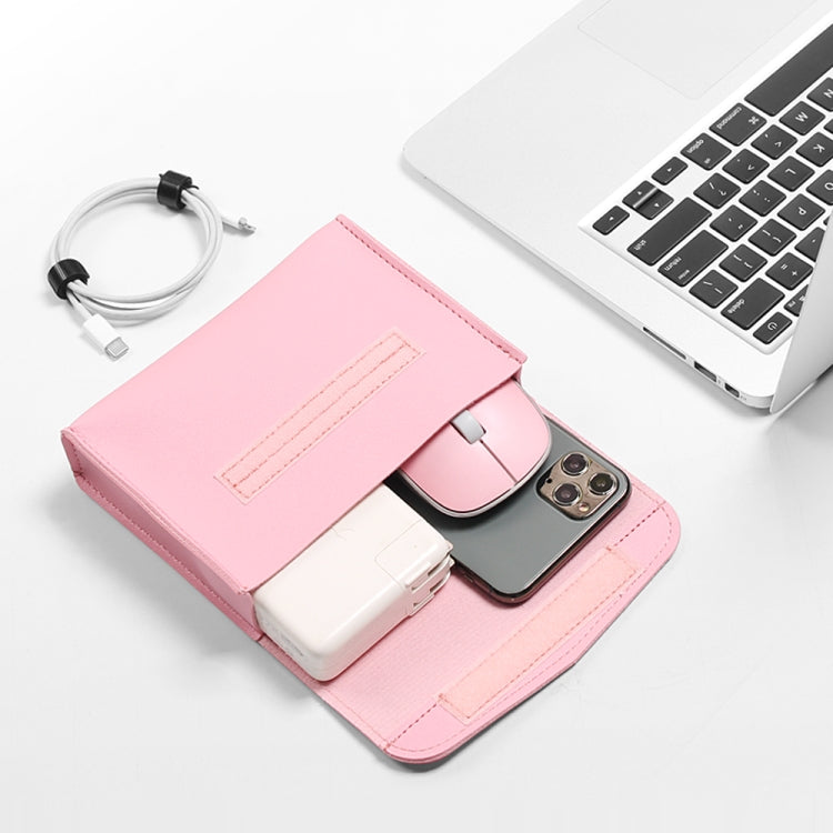 Litchi Pattern PU Leather Waterproof Ultra-thin Protection Liner Bag Briefcase Laptop Carrying Bag for 13-14 inch Laptops(ROSE GOLD) - 13.3 inch by PMC TechLife | Online Shopping South Africa | PMC TechLife | Buy Now Pay Later Mobicred