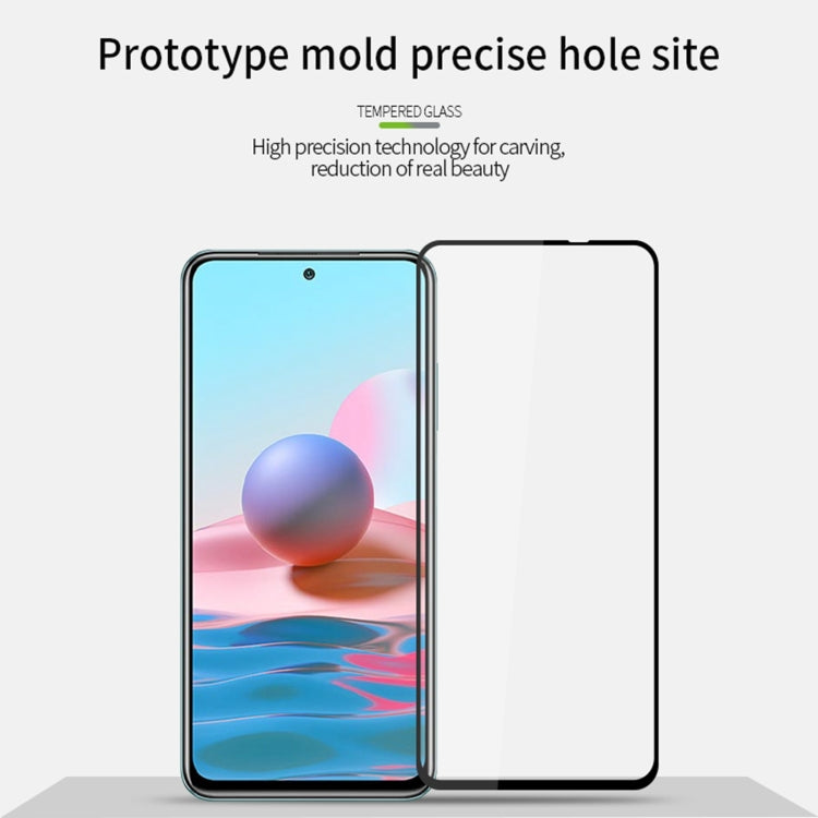 For Xiaomi Redmi Note 10 MOFI 9H 2.5D Full Screen Tempered Glass Film(Black) -  by MOFI | Online Shopping South Africa | PMC Jewellery