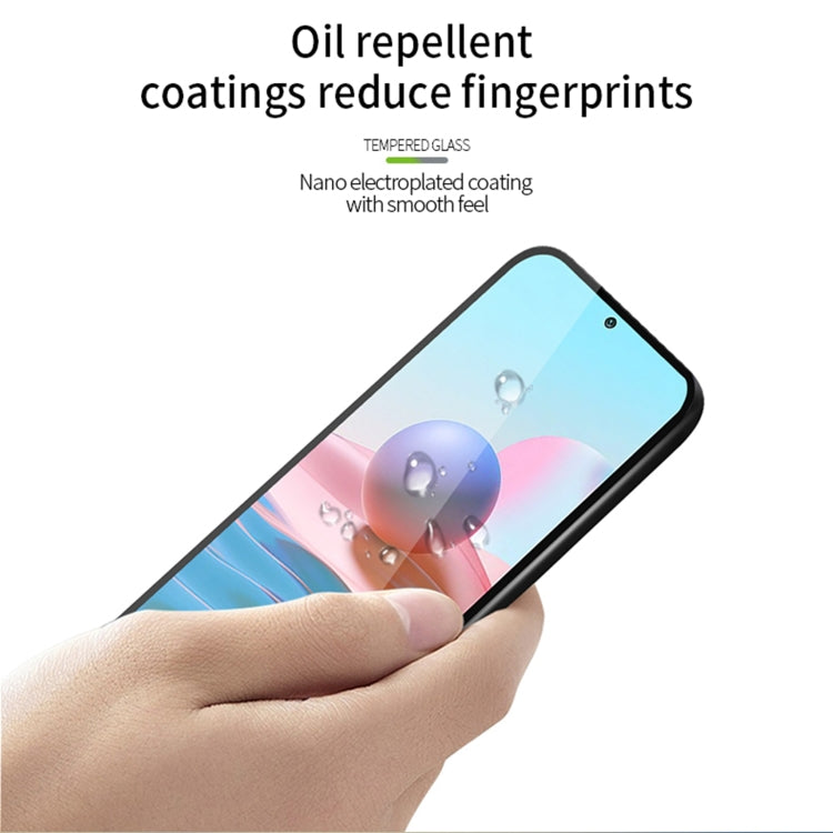 For Xiaomi Redmi Note 10 MOFI 9H 2.5D Full Screen Tempered Glass Film(Black) -  by MOFI | Online Shopping South Africa | PMC TechLife