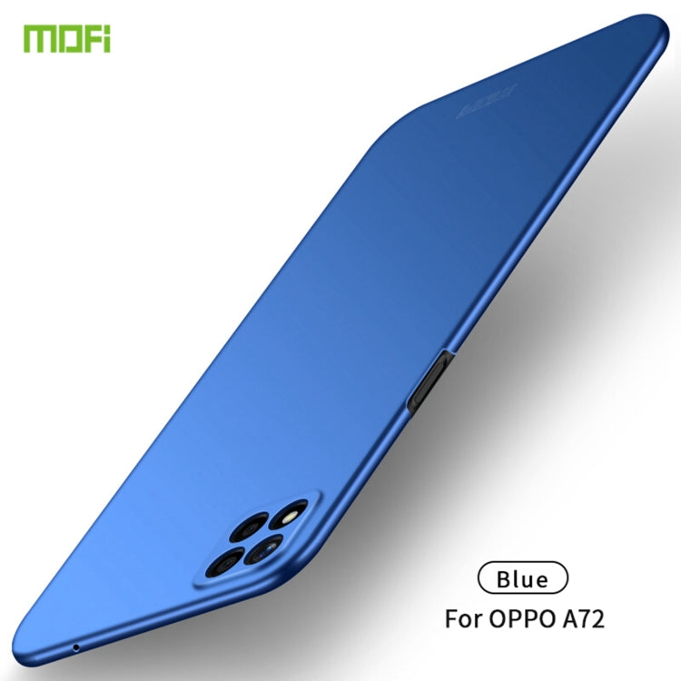 For OPPO A72 MOFI Frosted PC Ultra-thin Hard Case(Blue) - OPPO Cases by MOFI | Online Shopping South Africa | PMC Jewellery