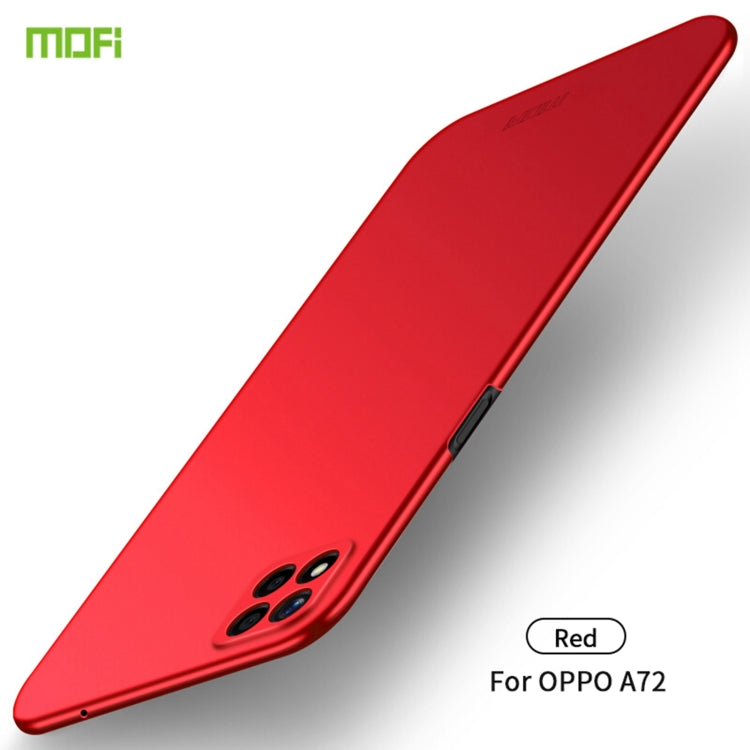 For OPPO A72 MOFI Frosted PC Ultra-thin Hard Case(Red) - OPPO Cases by MOFI | Online Shopping South Africa | PMC Jewellery