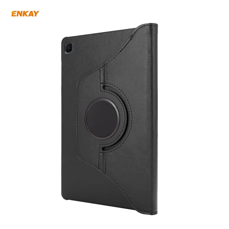 For Samsung Galaxy Tab S6 Lite P610 / P615 / Tab S6 Lite 2022 / P613 / P619 ENKAY 360 Rotation Kickstand Leather Smart Tablet Case(Rose Red) - free shipping - PMc TechLife - Order now!