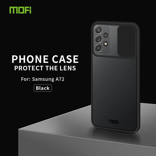 For Samsung Galaxy A72 5G / 4G MOFI Xing Dun Series Translucent Frosted PC + TPU Privacy Anti-glare Shockproof All-inclusive Protective Case(Black) - Galaxy Phone Cases by MOFI | Online Shopping South Africa | PMC Jewellery