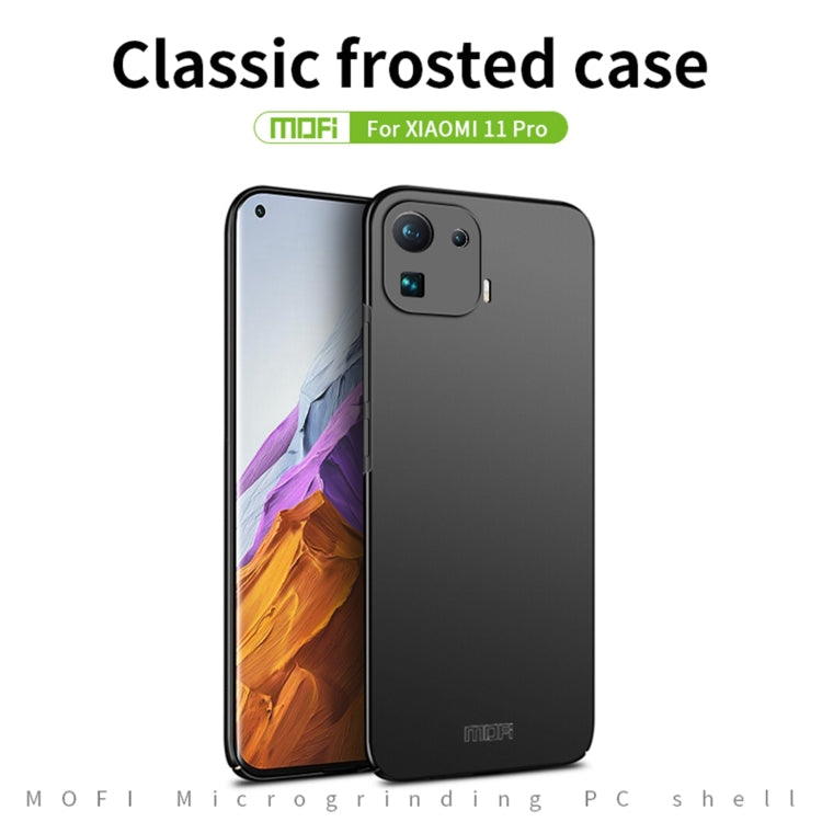 For Xiaomi Mi 11 Pro MOFI Frosted PC Ultra-thin Hard Case(Black) - Xiaomi Cases by MOFI | Online Shopping South Africa | PMC Jewellery