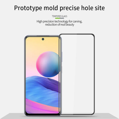 For Xiaomi Redmi Note 10 5G MOFI 9H 3D Explosion-proof Curved Screen Tempered Glass Film(Black) -  by MOFI | Online Shopping South Africa | PMC Jewellery