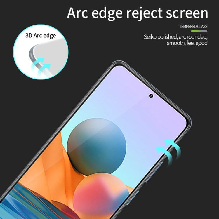 For Xiaomi Redmi Note 10 Pro / Note 10 Pro Max MOFI 9H 3D Explosion-proof Curved Screen Tempered Glass Film(Black) -  by MOFI | Online Shopping South Africa | PMC Jewellery