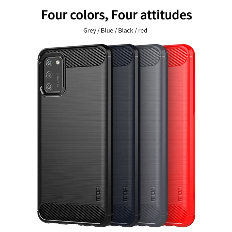 For Samsung Galaxy A02s/M02s/F02s(EU Version) MOFI Gentleness Series Brushed Texture Carbon Fiber Soft TPU Case(Grey) - Galaxy Phone Cases by MOFI | Online Shopping South Africa | PMC TechLife