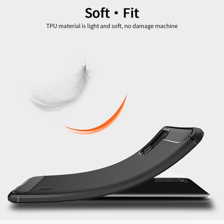 For Samsung Galaxy A02s/M02s/F02s(US Version) MOFI Gentleness Series Brushed Texture Carbon Fiber Soft TPU Case(Black) - Galaxy Phone Cases by MOFI | Online Shopping South Africa | PMC TechLife | Buy Now Pay Later Mobicred