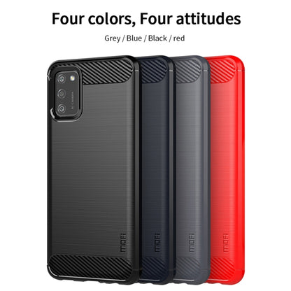 For Samsung Galaxy A02s/M02s/F02s(US Version) MOFI Gentleness Series Brushed Texture Carbon Fiber Soft TPU Case(Black) - Galaxy Phone Cases by MOFI | Online Shopping South Africa | PMC Jewellery