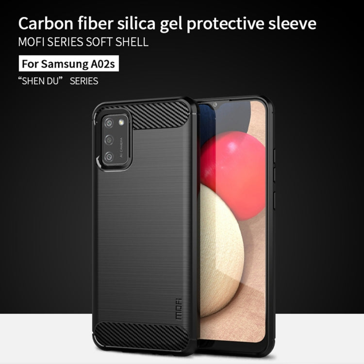 For Samsung Galaxy A02s/M02s/F02s(US Version) MOFI Gentleness Series Brushed Texture Carbon Fiber Soft TPU Case(Grey) - Galaxy Phone Cases by MOFI | Online Shopping South Africa | PMC TechLife