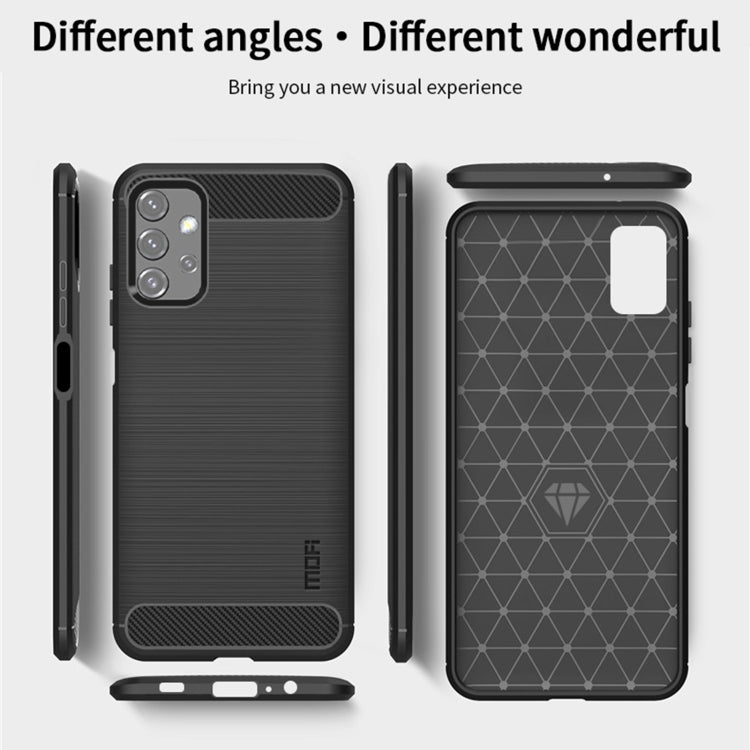 For Samsung Galaxy A32 5G MOFI Gentleness Series Brushed Texture Carbon Fiber Soft TPU Case(Red) - Galaxy Phone Cases by MOFI | Online Shopping South Africa | PMC TechLife | Buy Now Pay Later Mobicred