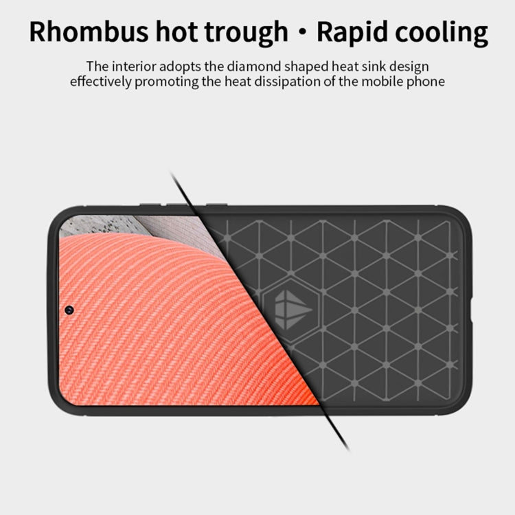 For Samsung Galaxy A72 5G/4G MOFI Gentleness Series Brushed Texture Carbon Fiber Soft TPU Case(Grey) - Galaxy Phone Cases by MOFI | Online Shopping South Africa | PMC TechLife | Buy Now Pay Later Mobicred