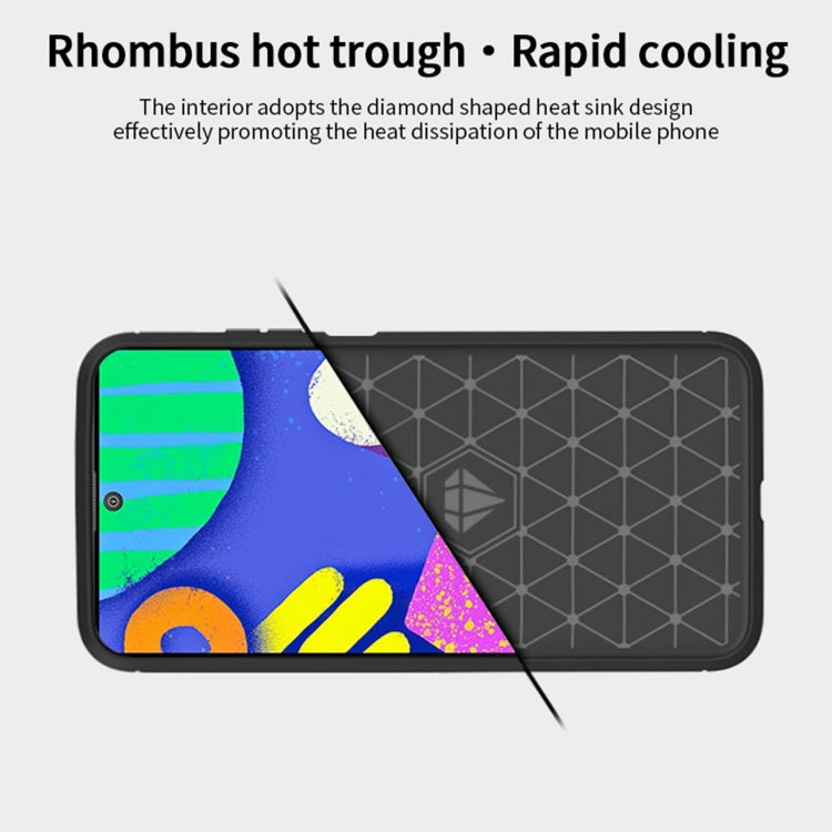 For Samsung Galaxy F62 / M62 MOFI Gentleness Series Brushed Texture Carbon Fiber Soft TPU Case(Red) - Galaxy Phone Cases by MOFI | Online Shopping South Africa | PMC TechLife | Buy Now Pay Later Mobicred