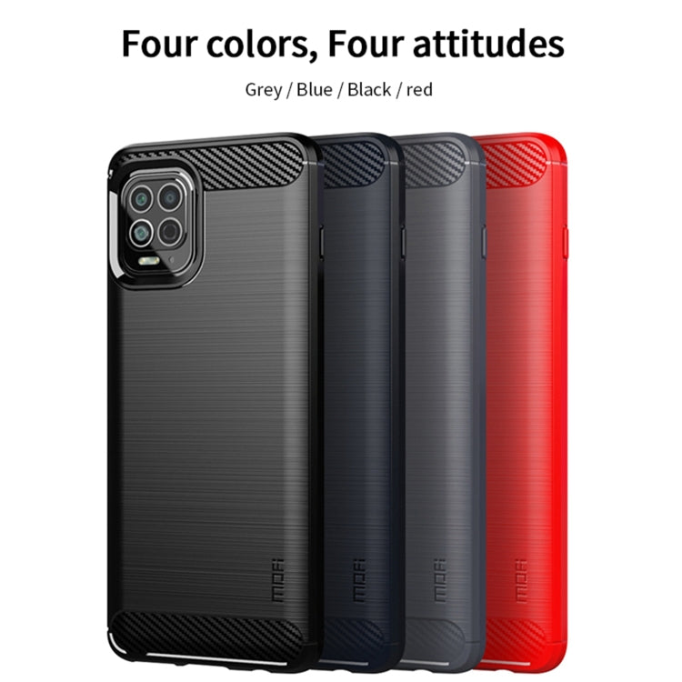 For Motorola Moto Edge S MOFI Gentleness Series Brushed Texture Carbon Fiber Soft TPU Case(Blue) - Motorola Cases by MOFI | Online Shopping South Africa | PMC Jewellery