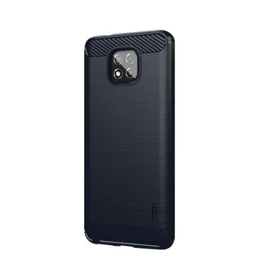 For Motorola Moto G Power 2021 MOFI Gentleness Series Brushed Texture Carbon Fiber Soft TPU Case(Blue) - Motorola Cases by MOFI | Online Shopping South Africa | PMC Jewellery