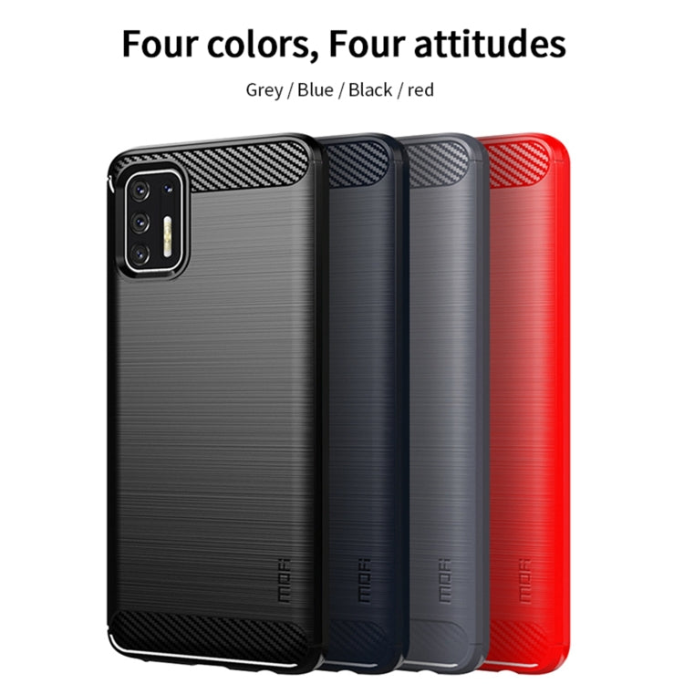 For Motorola Moto G Stylus 2021 MOFI Gentleness Series Brushed Texture Carbon Fiber Soft TPU Case(Gray) - Motorola Cases by MOFI | Online Shopping South Africa | PMC Jewellery