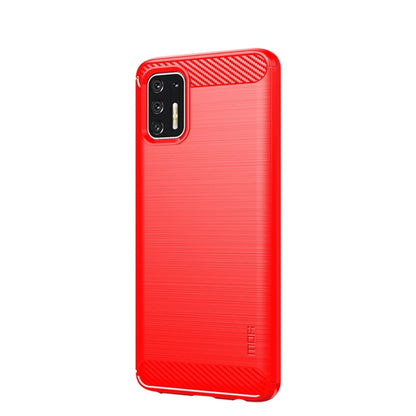 For Motorola Moto G Stylus 2021 MOFI Gentleness Series Brushed Texture Carbon Fiber Soft TPU Case(Red) - Motorola Cases by MOFI | Online Shopping South Africa | PMC Jewellery