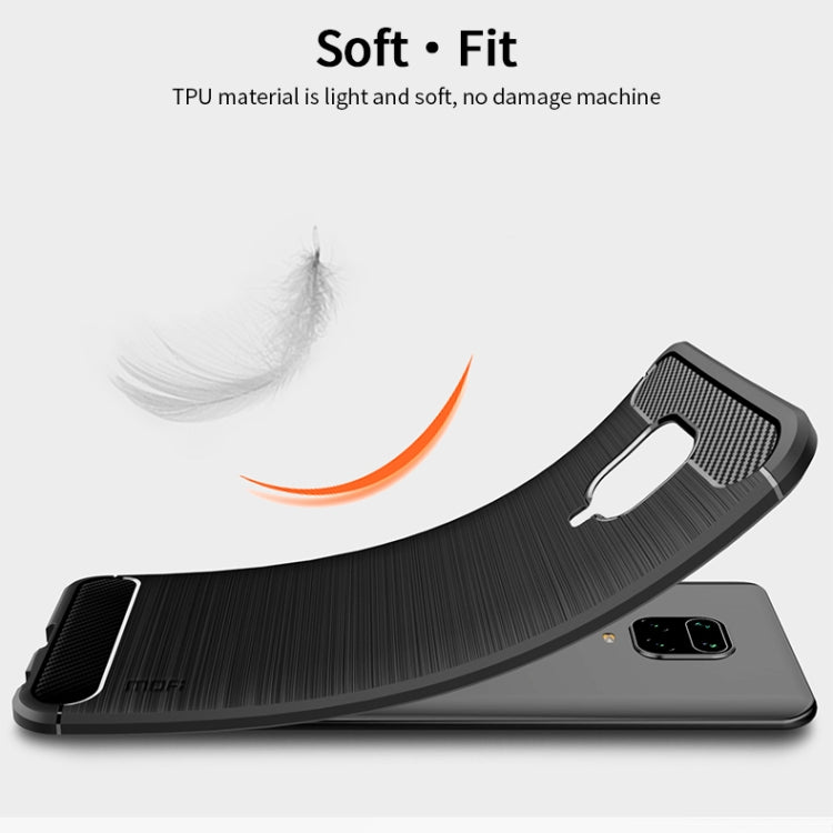 For Xiaomi Redmi Note 9s / Note 9 Pro / Note 9 Pro Max / Foco M2 Pro MOFI Gentleness Series Brushed Texture Carbon Fiber Soft TPU Case(Black) - Xiaomi Cases by MOFI | Online Shopping South Africa | PMC TechLife | Buy Now Pay Later Mobicred