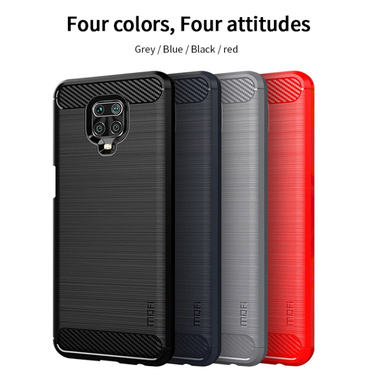 For Xiaomi Redmi Note 9s / Note 9 Pro / Note 9 Pro Max / Foco M2 Pro MOFI Gentleness Series Brushed Texture Carbon Fiber Soft TPU Case(Black) - Xiaomi Cases by MOFI | Online Shopping South Africa | PMC TechLife | Buy Now Pay Later Mobicred
