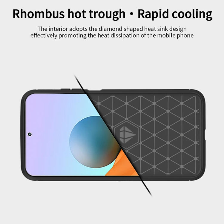 For Xiaomi Redmi Note 10 Pro / Note 10 Pro Max MOFI Gentleness Series Brushed Texture Carbon Fiber Soft TPU Case(Blue) - Xiaomi Cases by MOFI | Online Shopping South Africa | PMC Jewellery