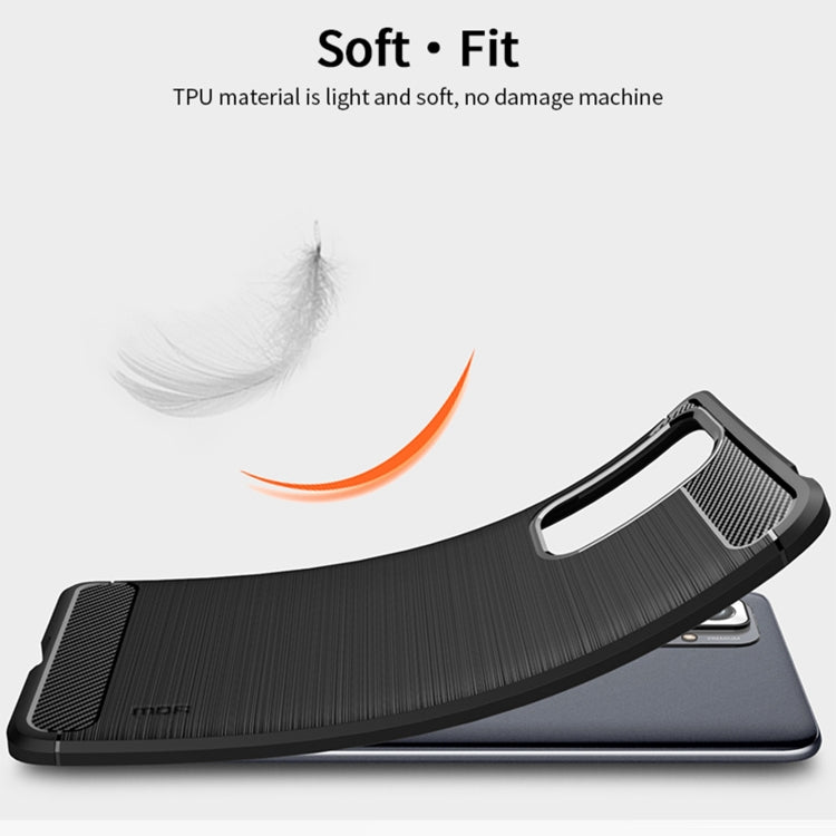 For Xiaomi Redmi Note 10 Pro / Note 10 Pro Max MOFI Gentleness Series Brushed Texture Carbon Fiber Soft TPU Case(Red) - Xiaomi Cases by MOFI | Online Shopping South Africa | PMC Jewellery