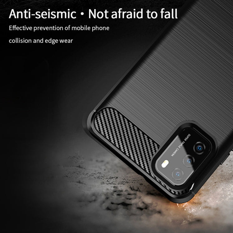 For Xiaomi Poco M3 / Redmi 9T MOFI Gentleness Series Brushed Texture Carbon Fiber Soft TPU Case(Blue) - free shipping - PMC TechLife - Order now!