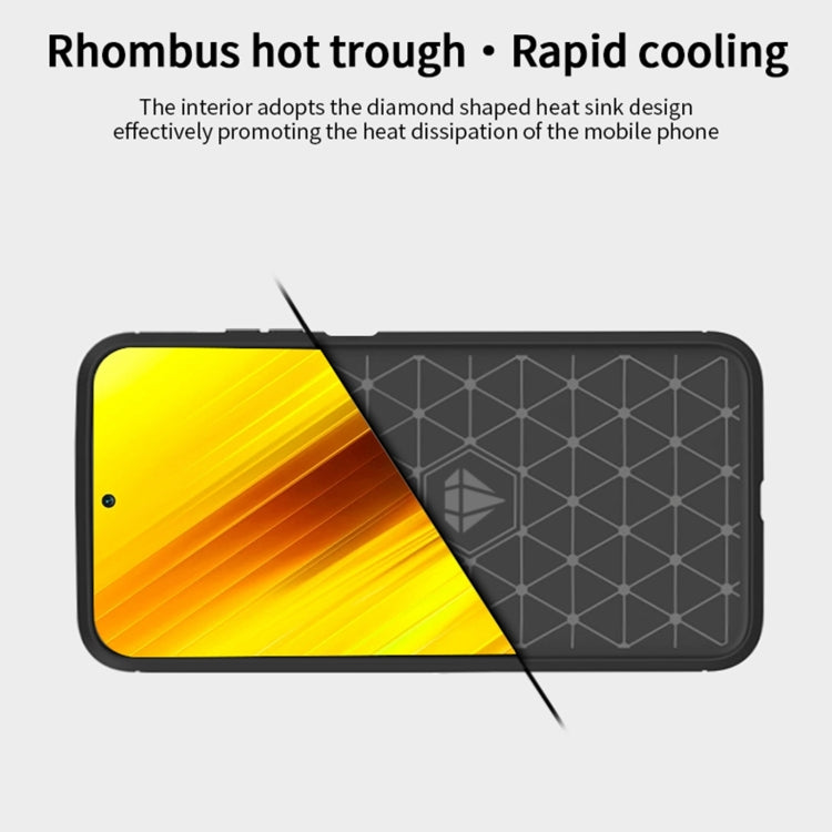 For Xiaomi POCO X3 / X3 NFC MOFI Gentleness Series Brushed Texture Carbon Fiber Soft TPU Case(Grey) - Xiaomi Cases by MOFI | Online Shopping South Africa | PMC TechLife