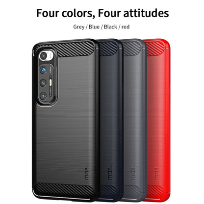 For Xiaomi Mi 10S MOFI Gentleness Series Brushed Texture Carbon Fiber Soft TPU Case(Black) - Xiaomi Cases by MOFI | Online Shopping South Africa | PMC Jewellery