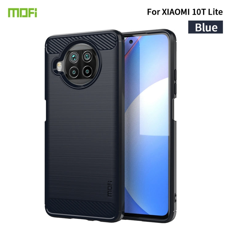 For Xiaomi Mi 10T Lite /Mi 10i 5G / Note 9 Pro 5G MOFI Gentleness Series Brushed Texture Carbon Fiber Soft TPU Case(Blue) - Xiaomi Cases by MOFI | Online Shopping South Africa | PMC Jewellery