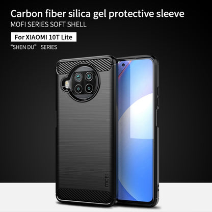 For Xiaomi Mi 10T Lite /Mi 10i 5G / Note 9 Pro 5G MOFI Gentleness Series Brushed Texture Carbon Fiber Soft TPU Case(Blue) - Xiaomi Cases by MOFI | Online Shopping South Africa | PMC Jewellery