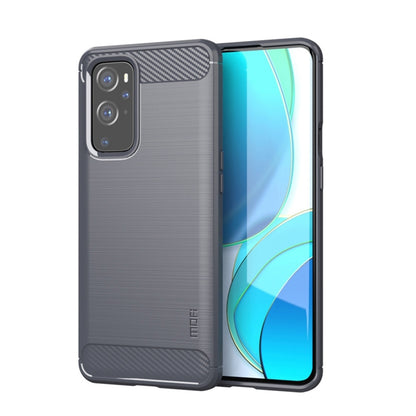 For OnePlus 9 MOFI Gentleness Series Brushed Texture Carbon Fiber Soft TPU Case(Grey) - OnePlus Cases by MOFI | Online Shopping South Africa | PMC Jewellery